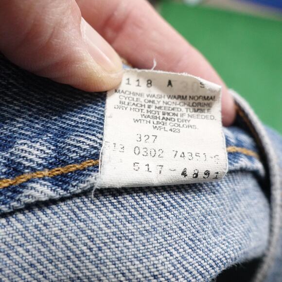 VINTAGE Levis 517 Jeans Mens 42x30 (41x30) Blue Boot Cut USA MADE Denim - Picture 13 of 14